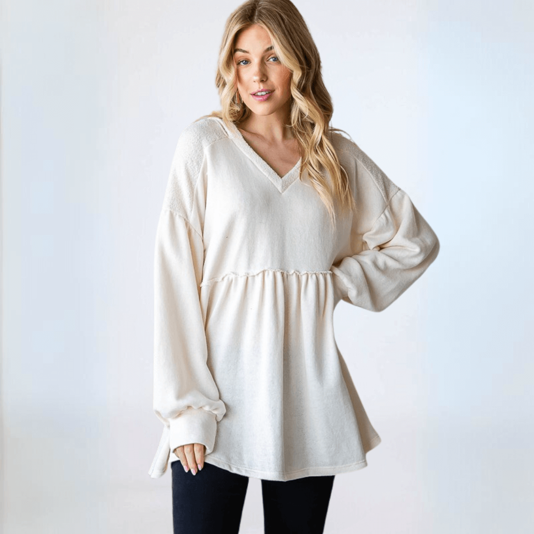 Baby Doll Cut Bishop Sleeve Tunic