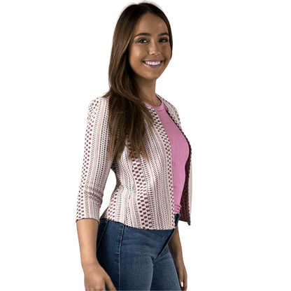 NOVALIE Designer Textured Bolero Jacket Made in USA