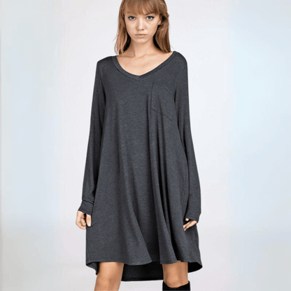 Charcoal Grey Bamboo Dress/Tunic Made in USA