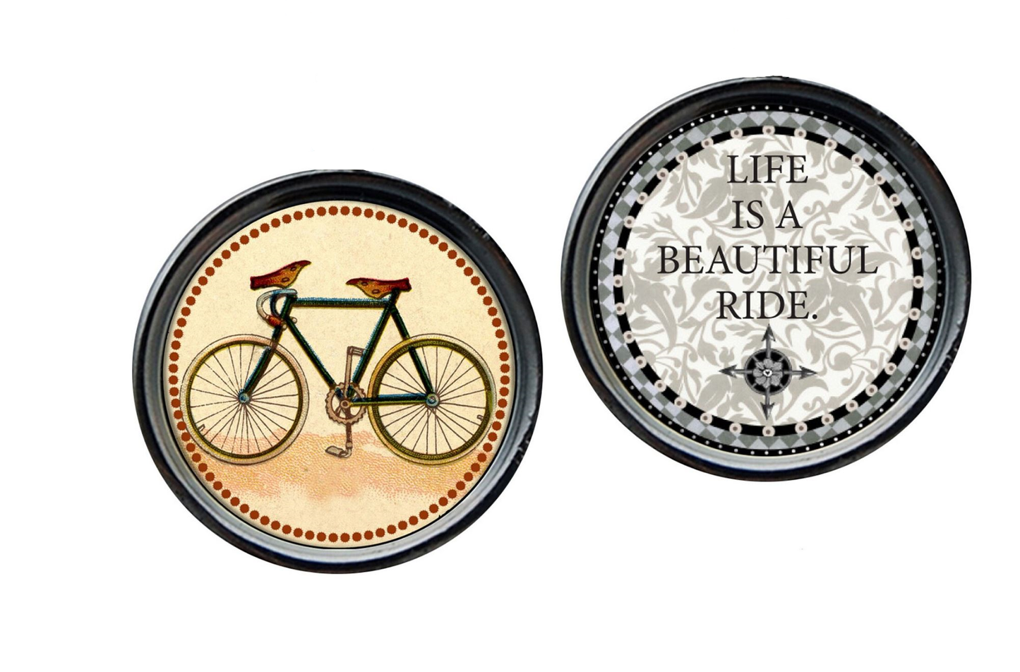 Vintage Bicycle Long Drop Necklace Made in USA