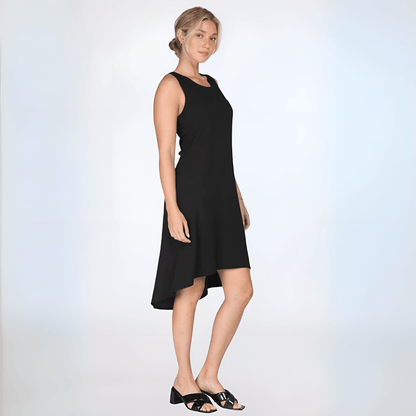 A-Line High-Low Black Dress Made in USA
