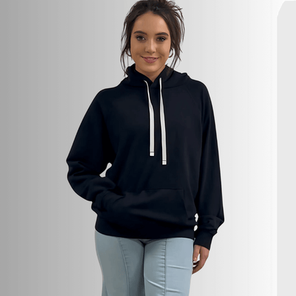 Celeste French Terry Hoodie in Black Made in USA