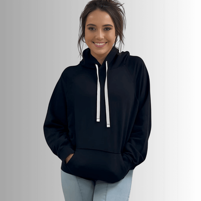 Celeste French Terry Hoodie in Black Made in USA