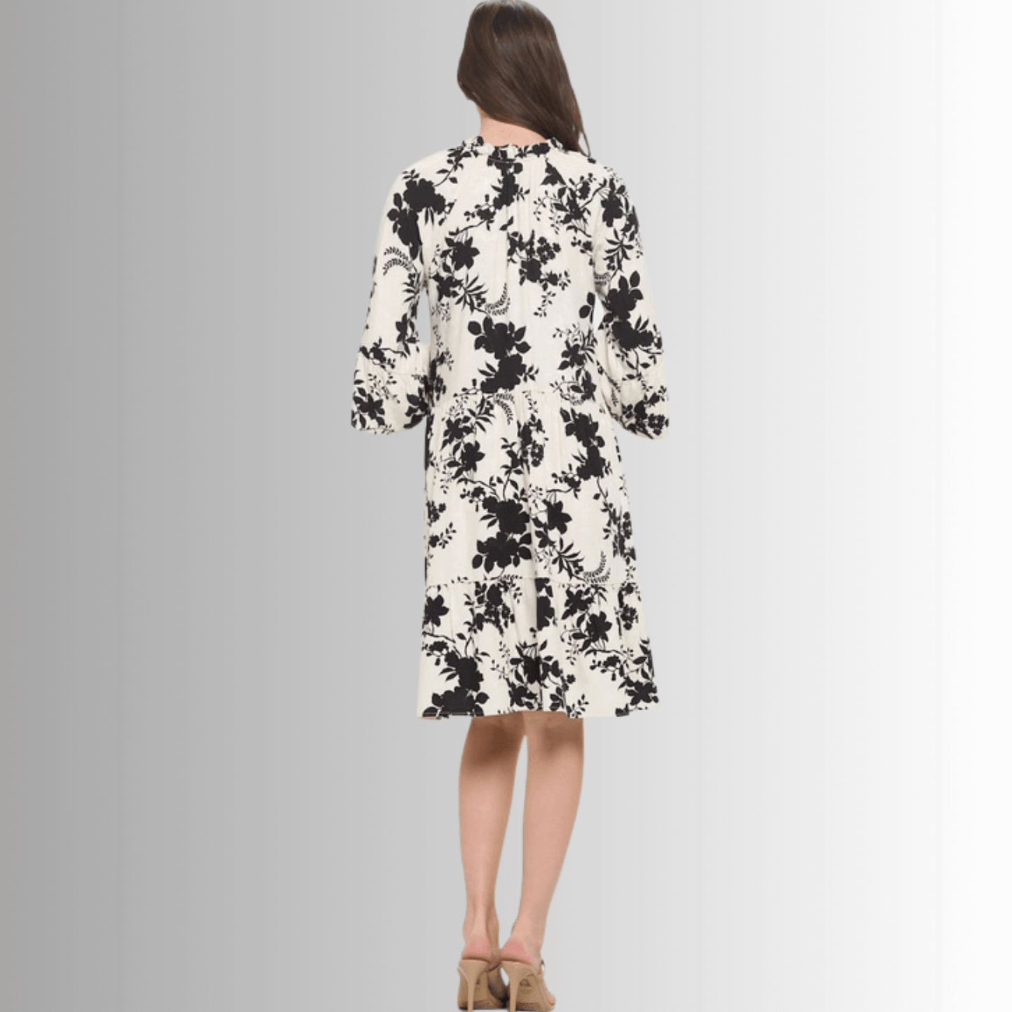 Becca Floral Tiered Dress Made in USA