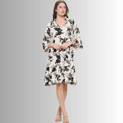 Becca Floral Tiered Dress Made in USA