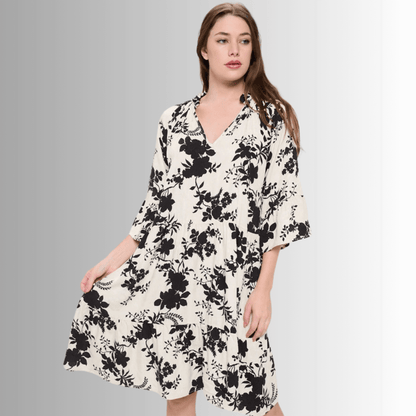 Becca Floral Tiered Dress Made in USA