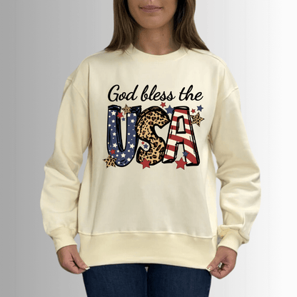 God Bless USA Graphic Cotton Fleece
