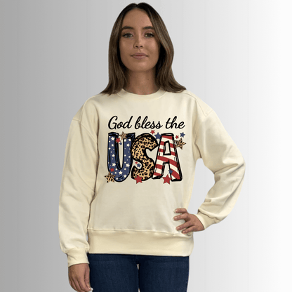 God Bless USA Graphic Cotton Fleece