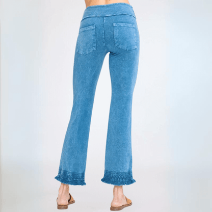 Crochet & Cropped Cotton Jeggings Made in USA