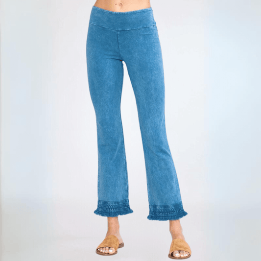 Crochet & Cropped Cotton Jeggings Made in USA