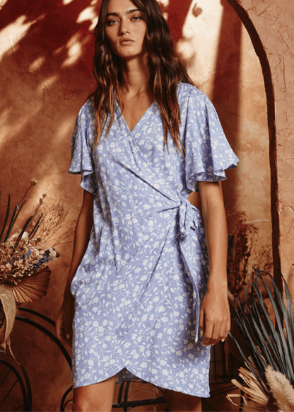 Brook True Wrap Style Mini Dress