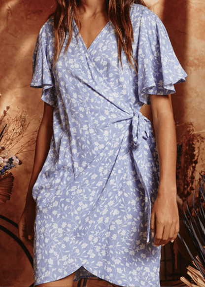 Brook True Wrap Style Mini Dress