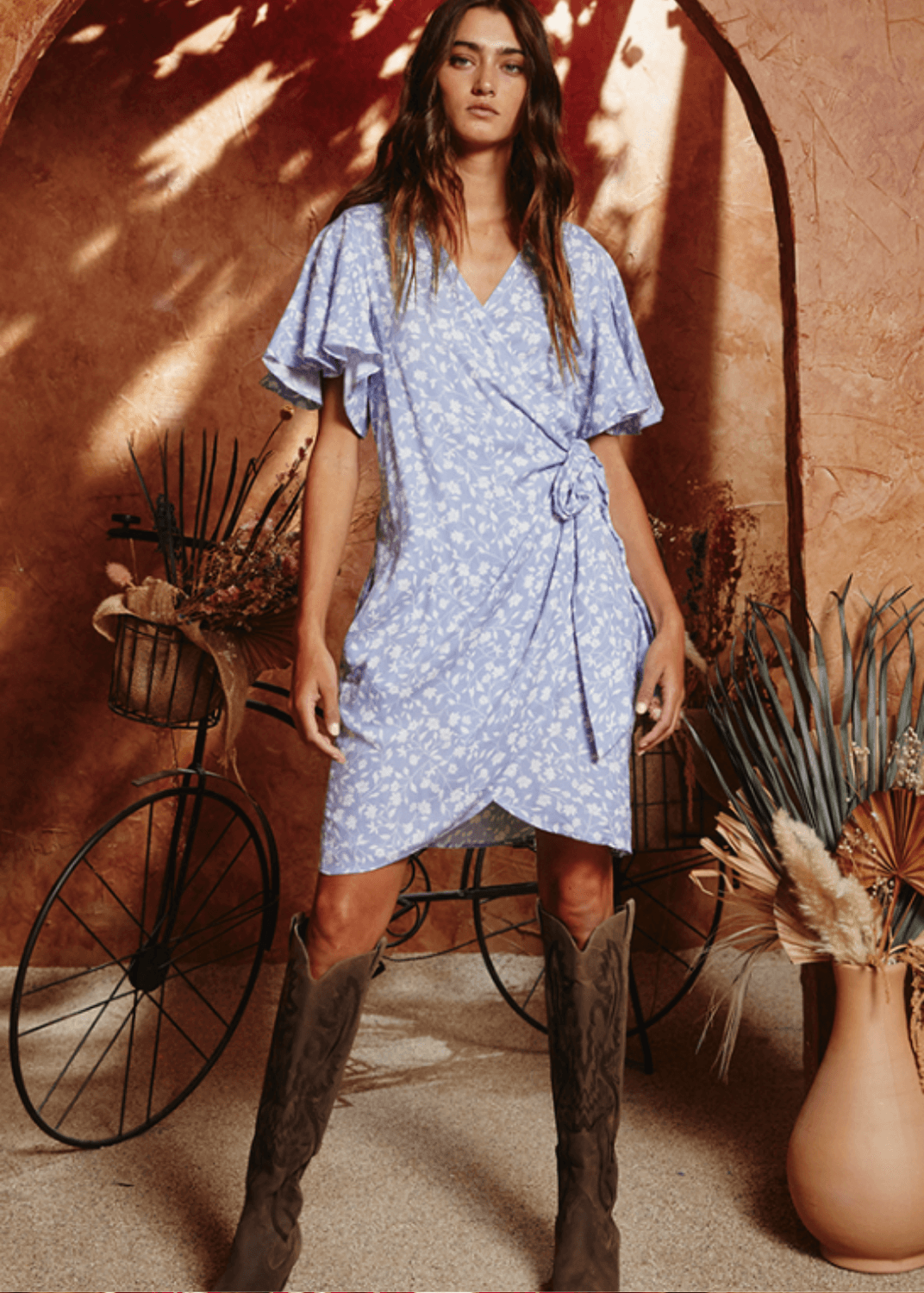 Brook True Wrap Style Mini Dress