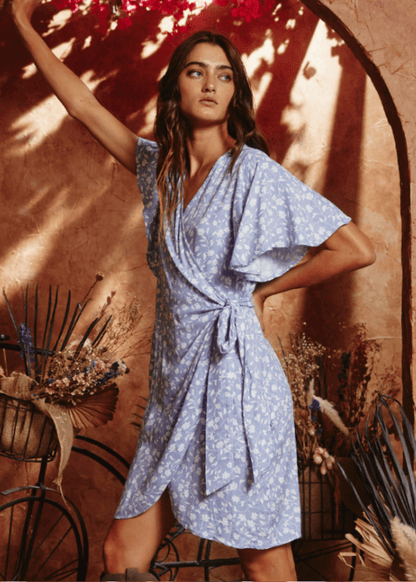 Brook True Wrap Style Mini Dress