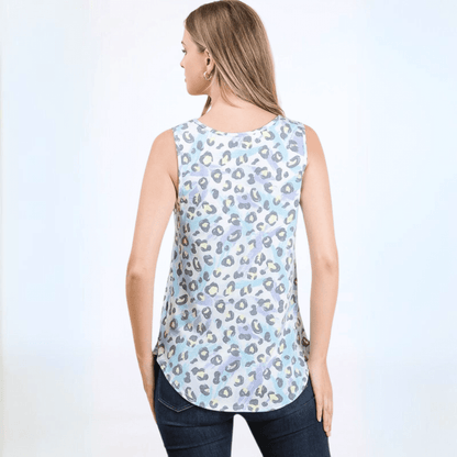 Pastel Leopard Print Top Made in USA