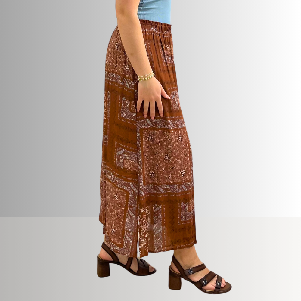 Paisley Patch Print Maxi Skirt