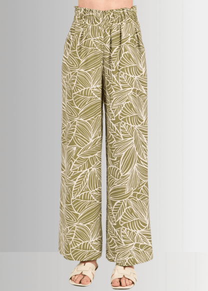 Breezy Tropical Print Pants