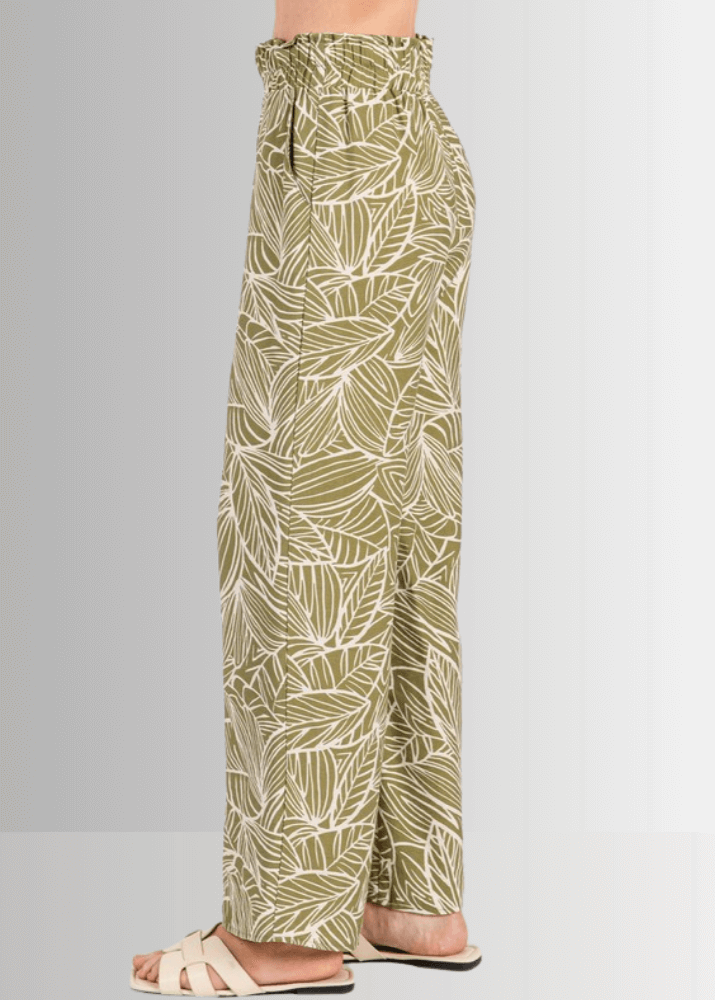 Breezy Tropical Print Pants