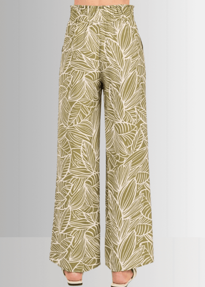 Breezy Tropical Print Pants
