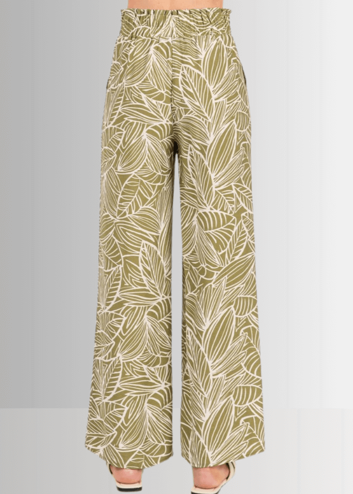Breezy Tropical Print Pants