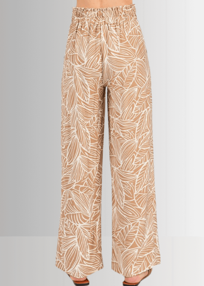 Breezy Tropical Print Pants