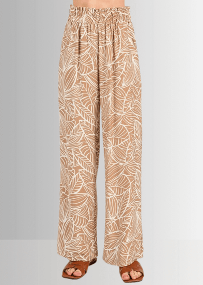 Breezy Tropical Print Pants