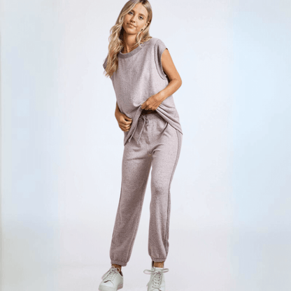 Heather Lilac Soft Brushed Knit Set Made in USA