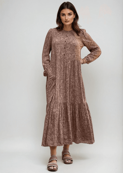 Daniella Floral Tiered Midi Dress