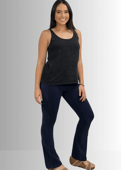 Twenty Four Seven Cotton Tank in Dark Moss Green