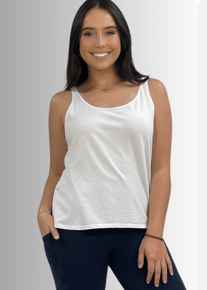 Twenty Four Seven Cotton Tank in White