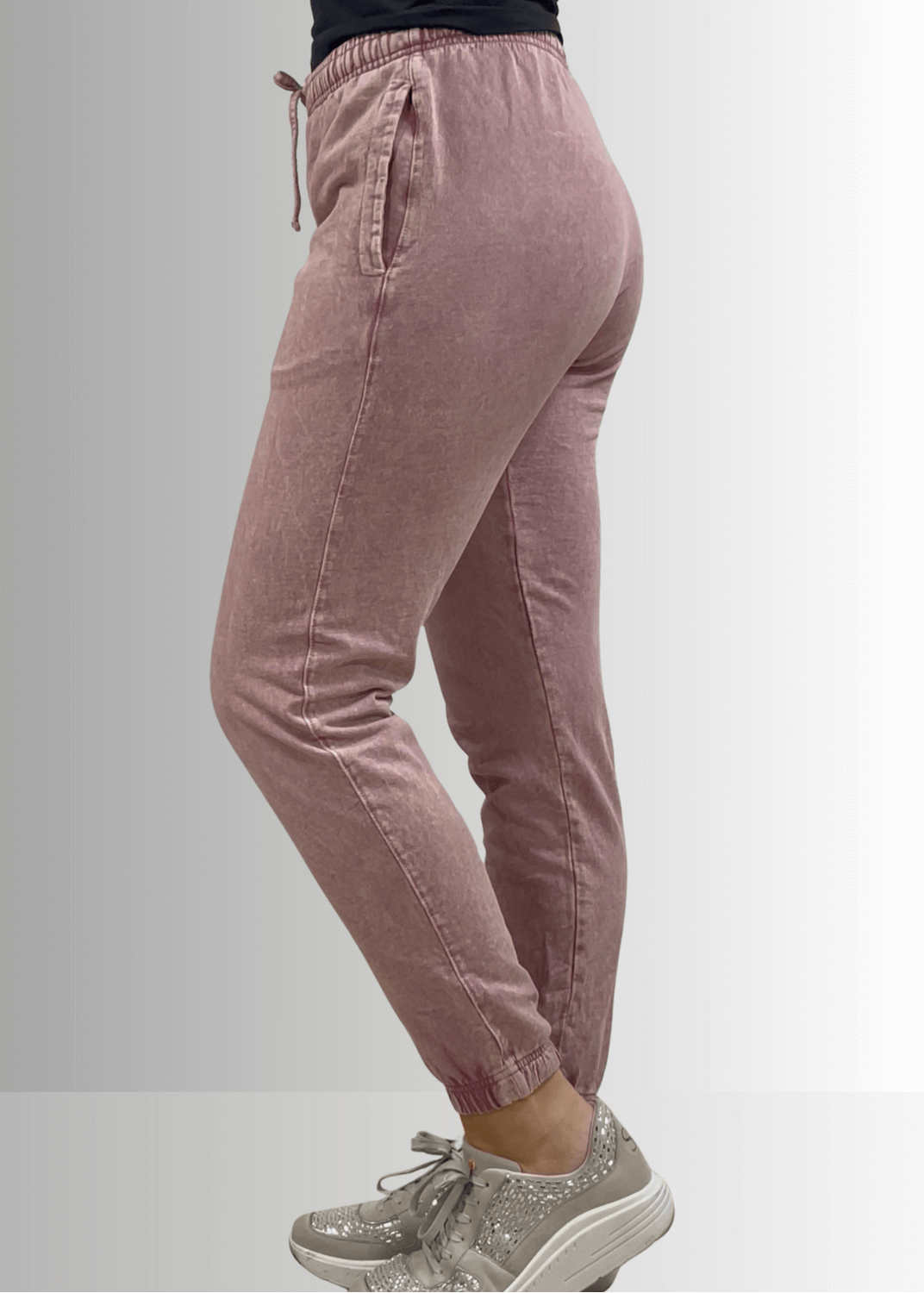 All Day French Terry Pocket Joggers in Mauve