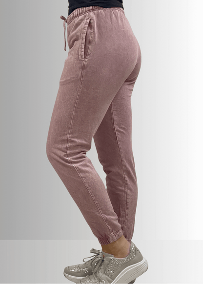 All Day French Terry Pocket Joggers in Mauve