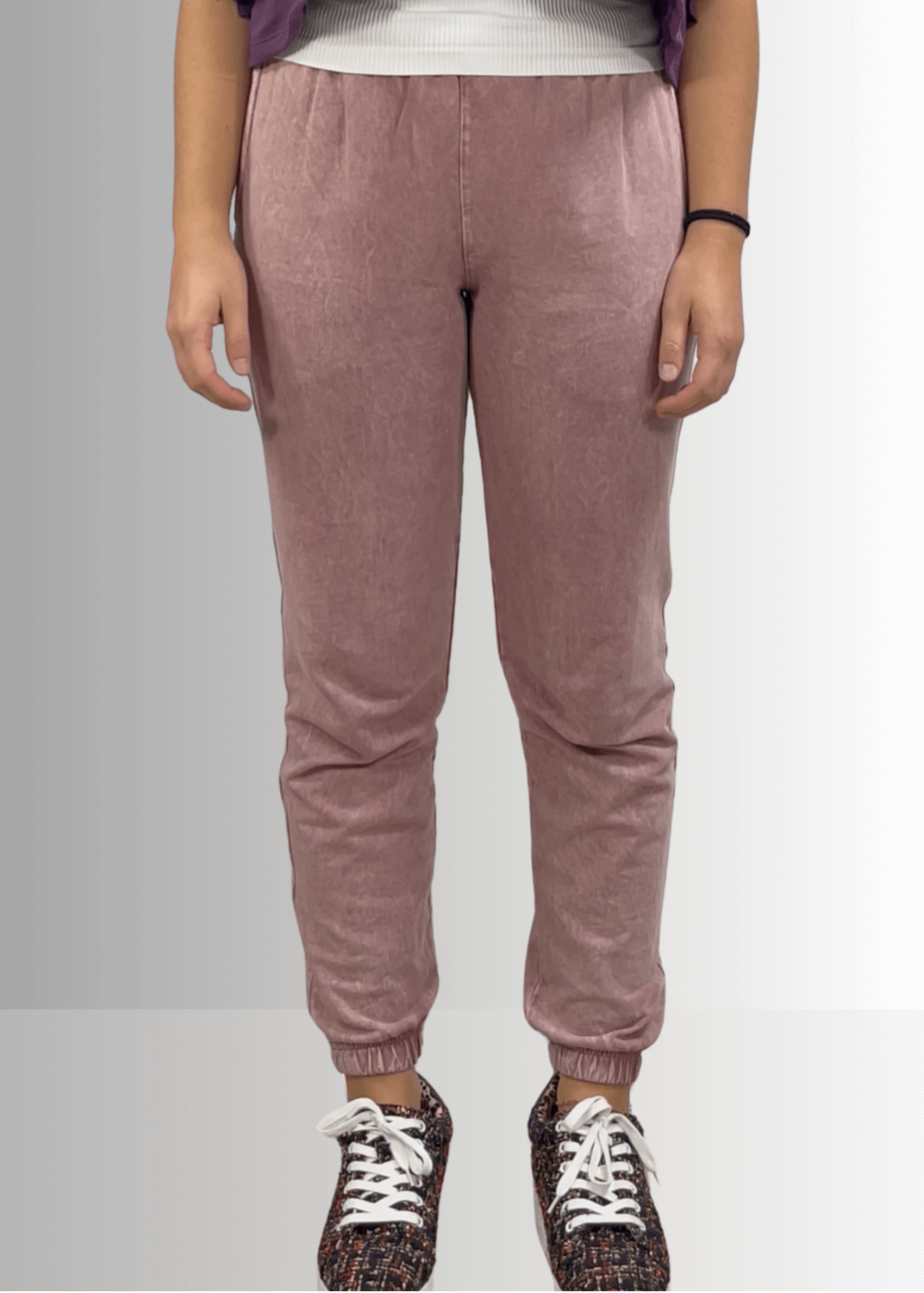 All Day French Terry Pocket Joggers in Mauve