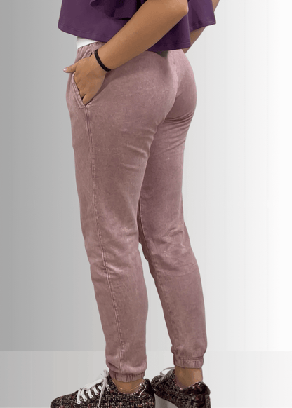 All Day French Terry Pocket Joggers in Mauve
