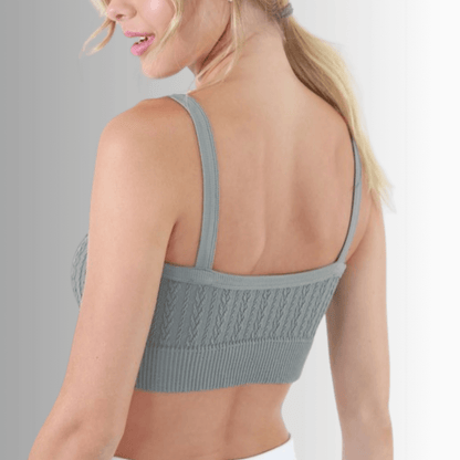 Seamless Cable Knit Bra Top