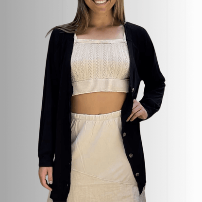 Seamless Cable Knit Bra Top