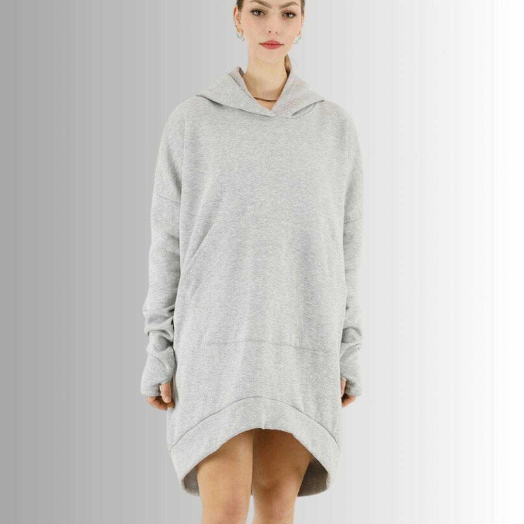 Camilla Cozy Fleece Tunic Length Hoodie