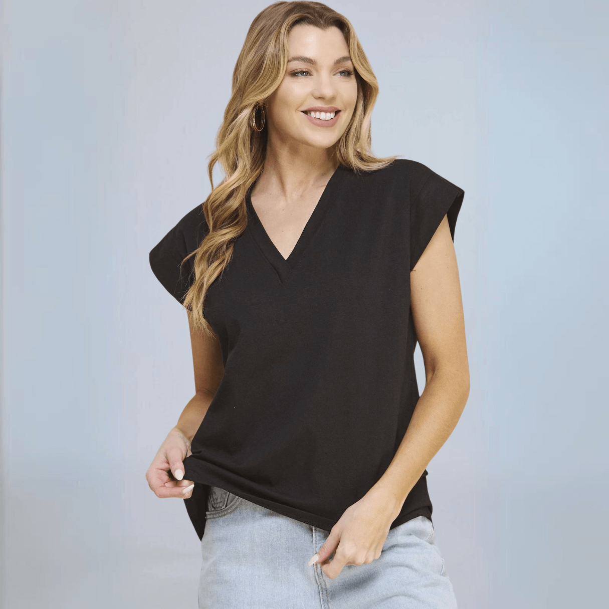 Breathable Cotton Cap Sleeve Top Made in USA