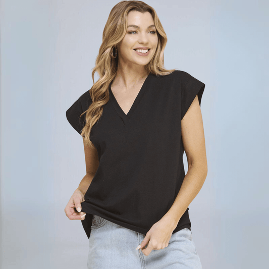 Breathable Cotton Cap Sleeve Top Made in USA
