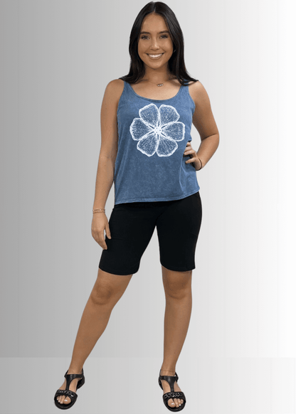 Chalk Flower Premium Cotton Tank Top