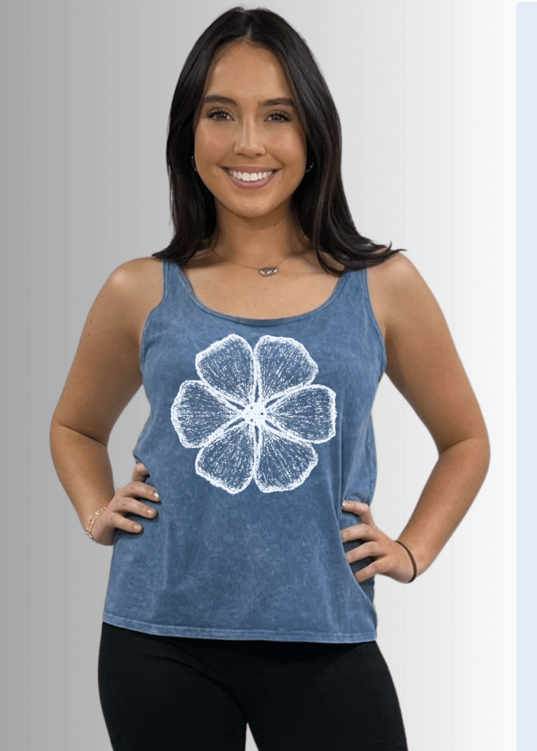 Chalk Flower Premium Cotton Tank Top
