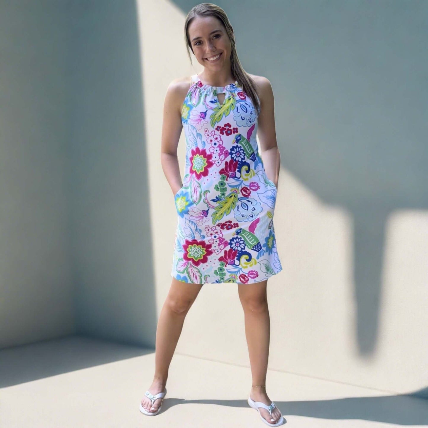 Charleston Dress in Paradise Print Made in USA