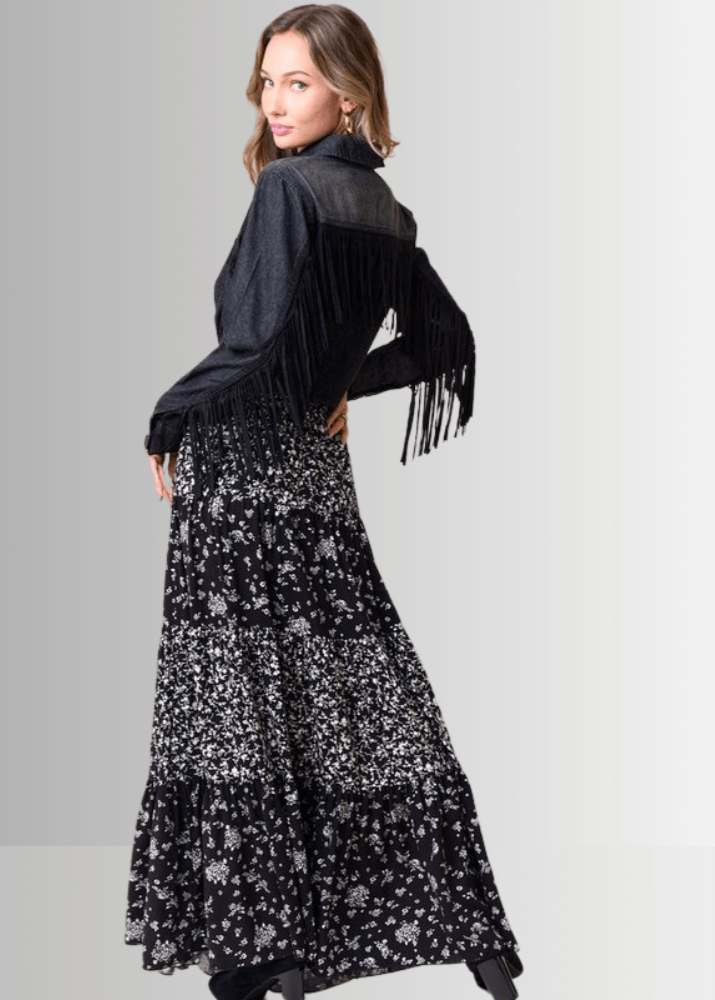 Claire Floral Tiered Maxi Skirt