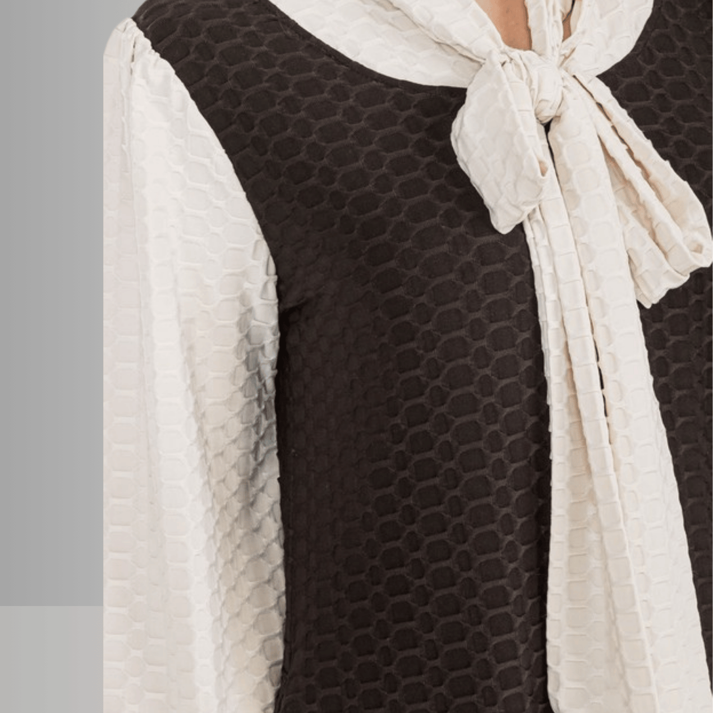 Honeycomb Jersey Classic Bowtie Midi Dress