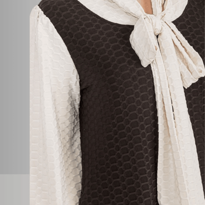 Honeycomb Jersey Classic Bowtie Midi Dress