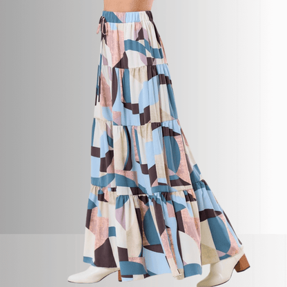 Malani Abstract Print Maxi Skirt