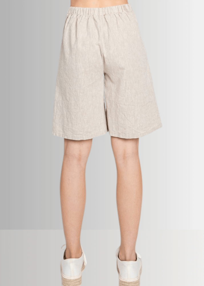 Linen and Cotton Bermuda Shorts