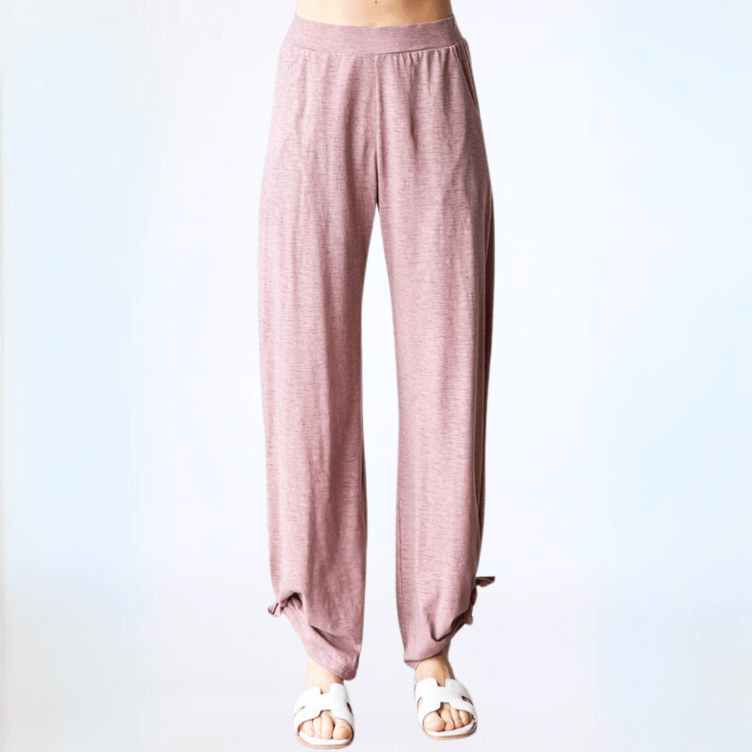 Boho Vibes Tie Hem Pants Made in USA