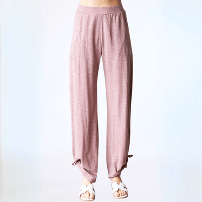 Boho Vibes Tie Hem Pants Made in USA