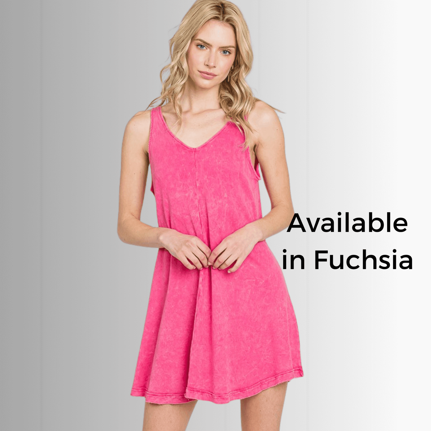 Lainey Ribbed Cotton Mini Dress in Royal Blue